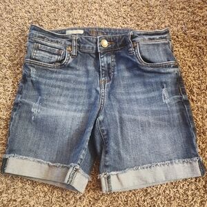 Kut from the Kloth Blue Denim Boyfriend Shorts Sz 6